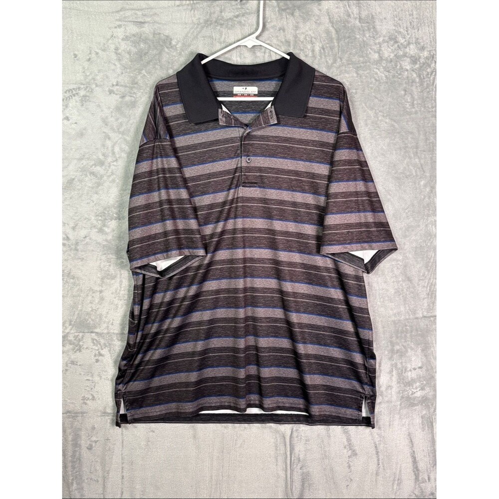 Grand Slam Gray Blue Golf Polo Short Sleeve Size 2XB